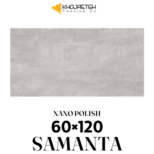 سرامیک سامانتا طوسی روشن پولیش 120*60 - نوین سرام