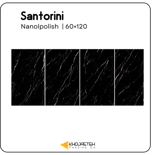 سرامیک سانتورینی مشکی پولیش 60x120 - نوین سرام