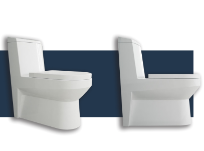 توالت فرنگی گلسار مدل وینر 76 واش‌داون توربو با شیر بیده