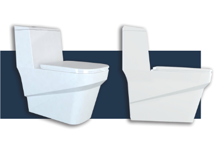 توالت فرنگی یونیک ٧٠ واش داون + شیر بیده - گلسار